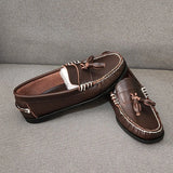 Vero - Men's Genuine Leather Tassel Loafers Moccasins - Ashour Shoes