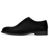 Maestro - Men's Elegant Burnished Leather Brogue Oxford Dress Shoes - Ashour Shoes