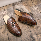 Momo A - Tassel patent leather mules for men/Stylish open back loafers - Ashour Shoes