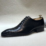 Lirona - Men-s leather oxford dress shoes in brown or black - Ashour Shoes