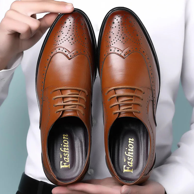 Povi - Affordable Brogue derby dress shoes for men - Ashour Shoes