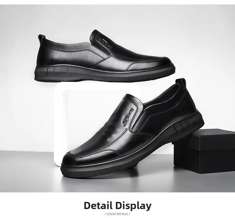 Libero - Hands free Lightweight slip-On Men's Leather Shoes - Ashour Shoes