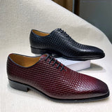 Intreccio - Men's Elegant Woven Leather Oxford Dress Shoes - Ashour Shoes