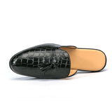 Momo A - Tassel patent leather mules for men/Stylish open back loafers - Ashour Shoes