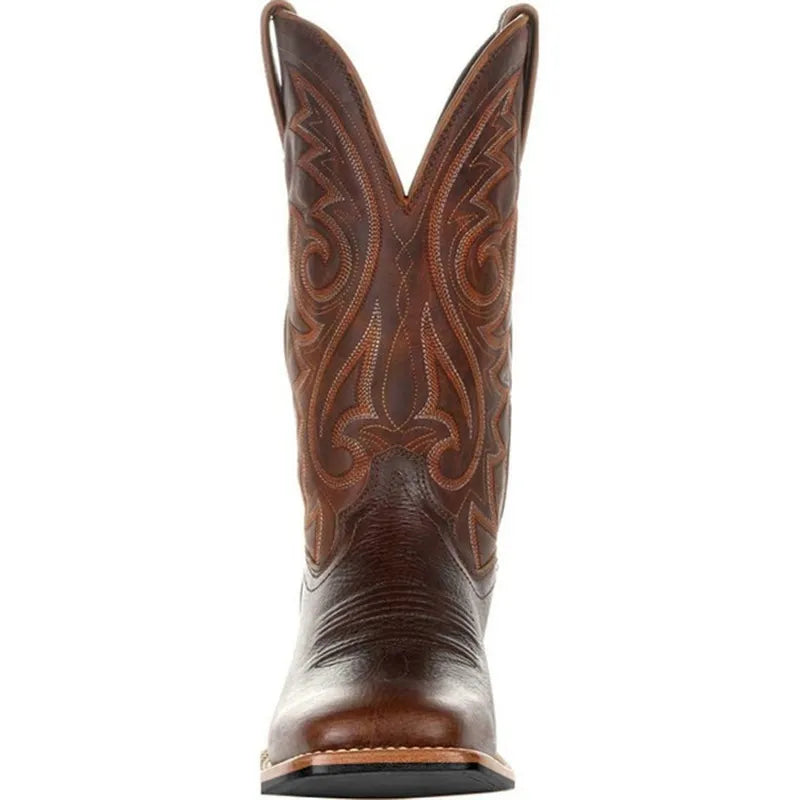 IL Ovest - Western Style Cowboy Motorcycle Boots For Men