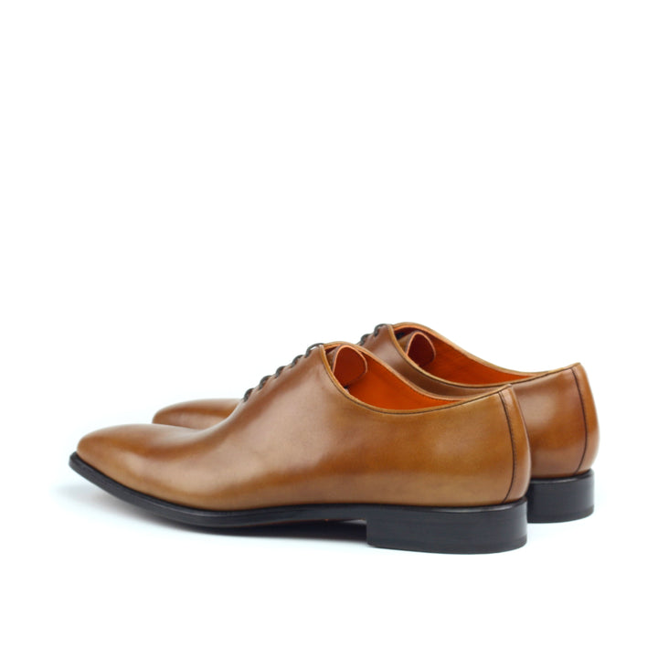 EPICTETUS - Unique Handcrafted Golden Brown Wholecut Oxford Formal Dress Shoes by Le Ruux - Ashour Shoes