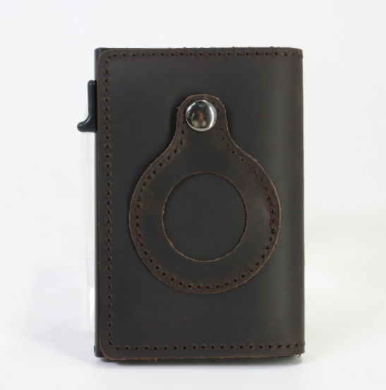 Custode - Men's Leather Pop-Up Card Wallet with AirTag Holder & RFID Blocking - view 9