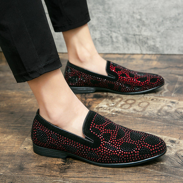 Arditi - Men's Suede Leather Dotted Loafers - Ashour Shoes