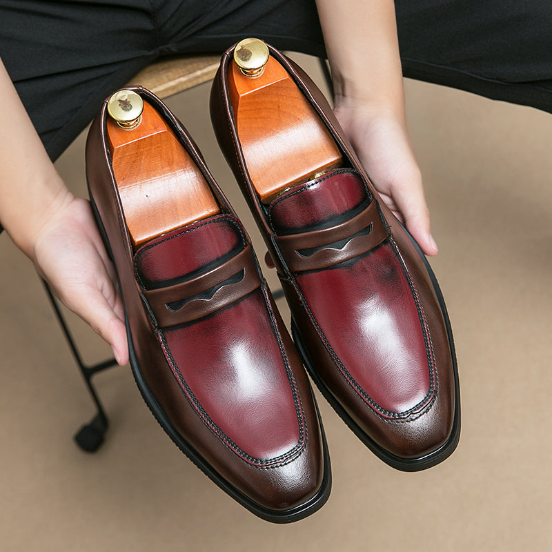 il Diavolo - Handmade Red Leather Loafers Shoes for Men - Ashour Shoes