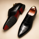 Adigano red bottom oxford - studio product shot
