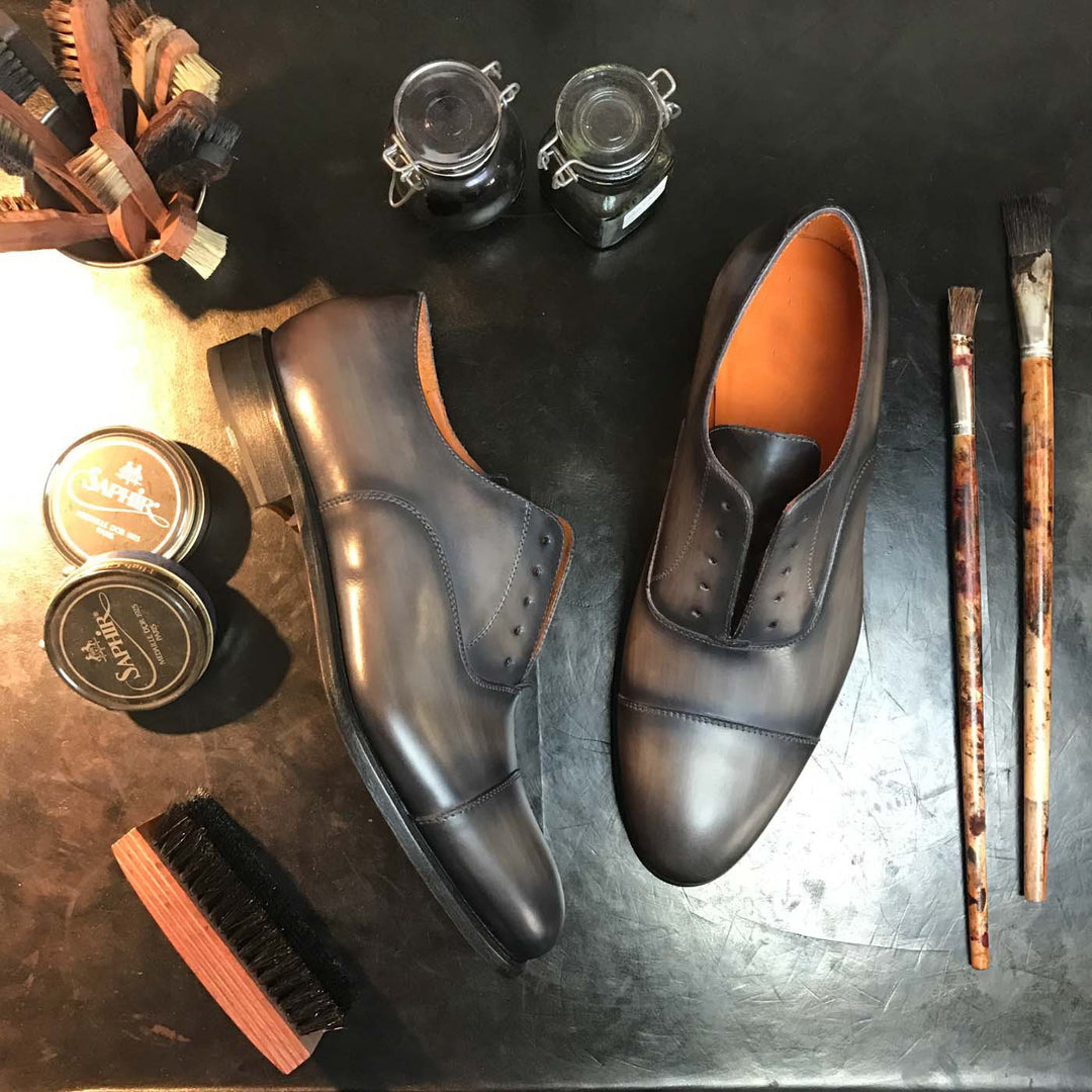 SAGE - Unique Hand Painted Mens Dress Shoe by Le Ruux - Ashour Shoes