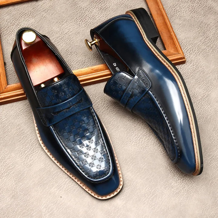 il Milanino - Elegant leather alligator print Loafers (Crocodile pattern) - Ashour Shoes