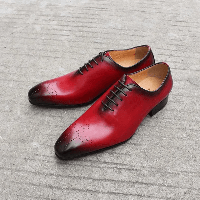 The Ardito - Men's Elegant Leather Oxford Dress Shoes (Whole Cut) - Ashour Shoes