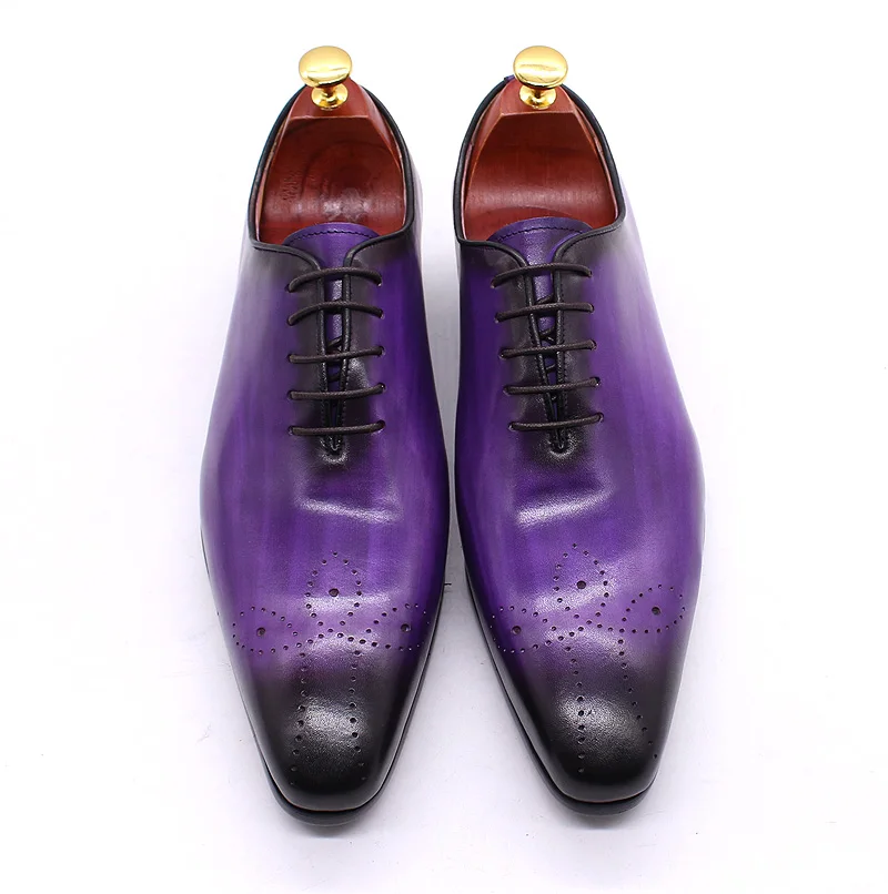 ashour shoes purple oxfords