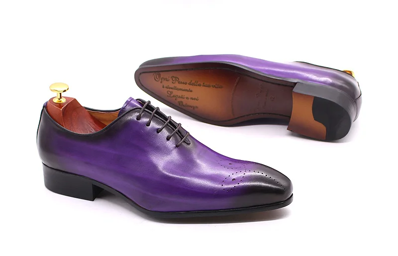 ashour shoes purple oxfords