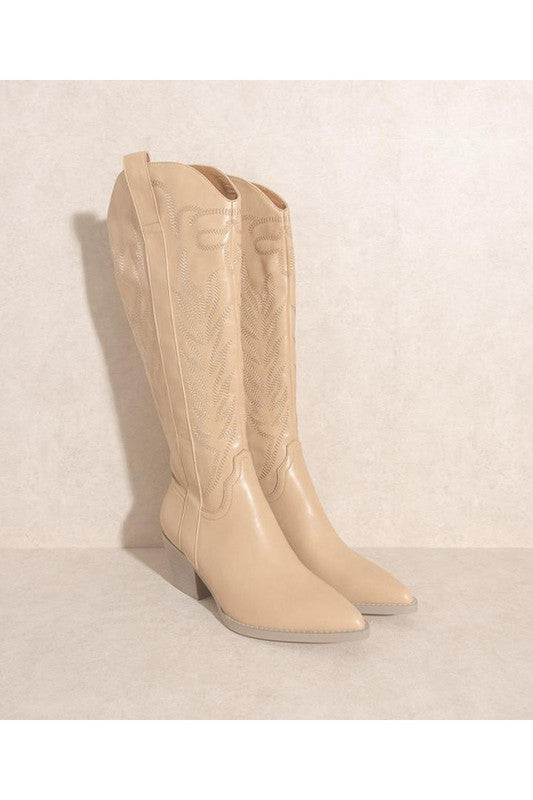 SAMARA - Unique long leather boots for women - Ashour Shoes