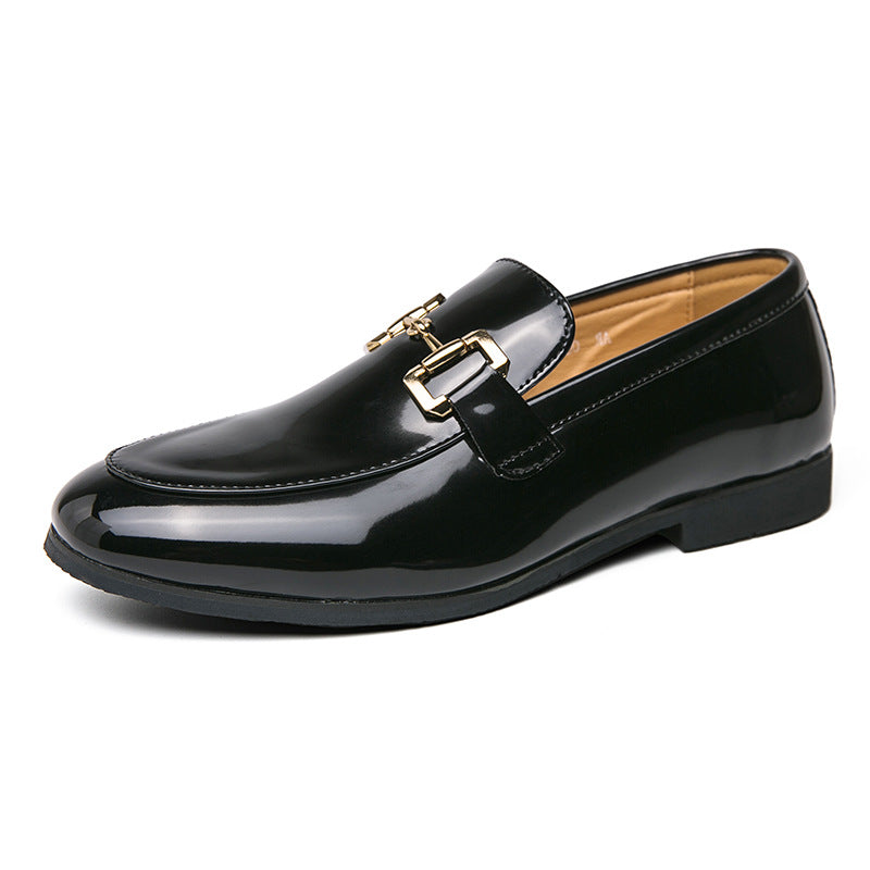 Lustro - Men's Glossy Black Patent Horsebit Loafers - view 4 — view 4 of 9