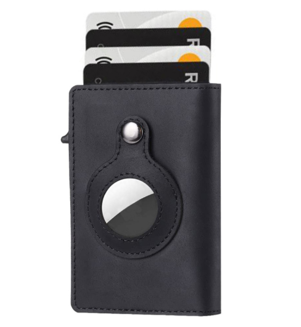 Custode - Men's Leather Pop-Up Card Wallet with AirTag Holder & RFID Blocking - view 4