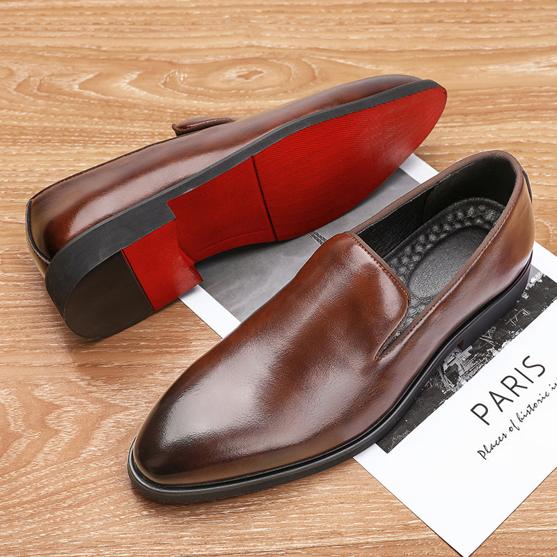 The Rossi S - Red Bottom Classic Suede Leather Loafers Brown / 41