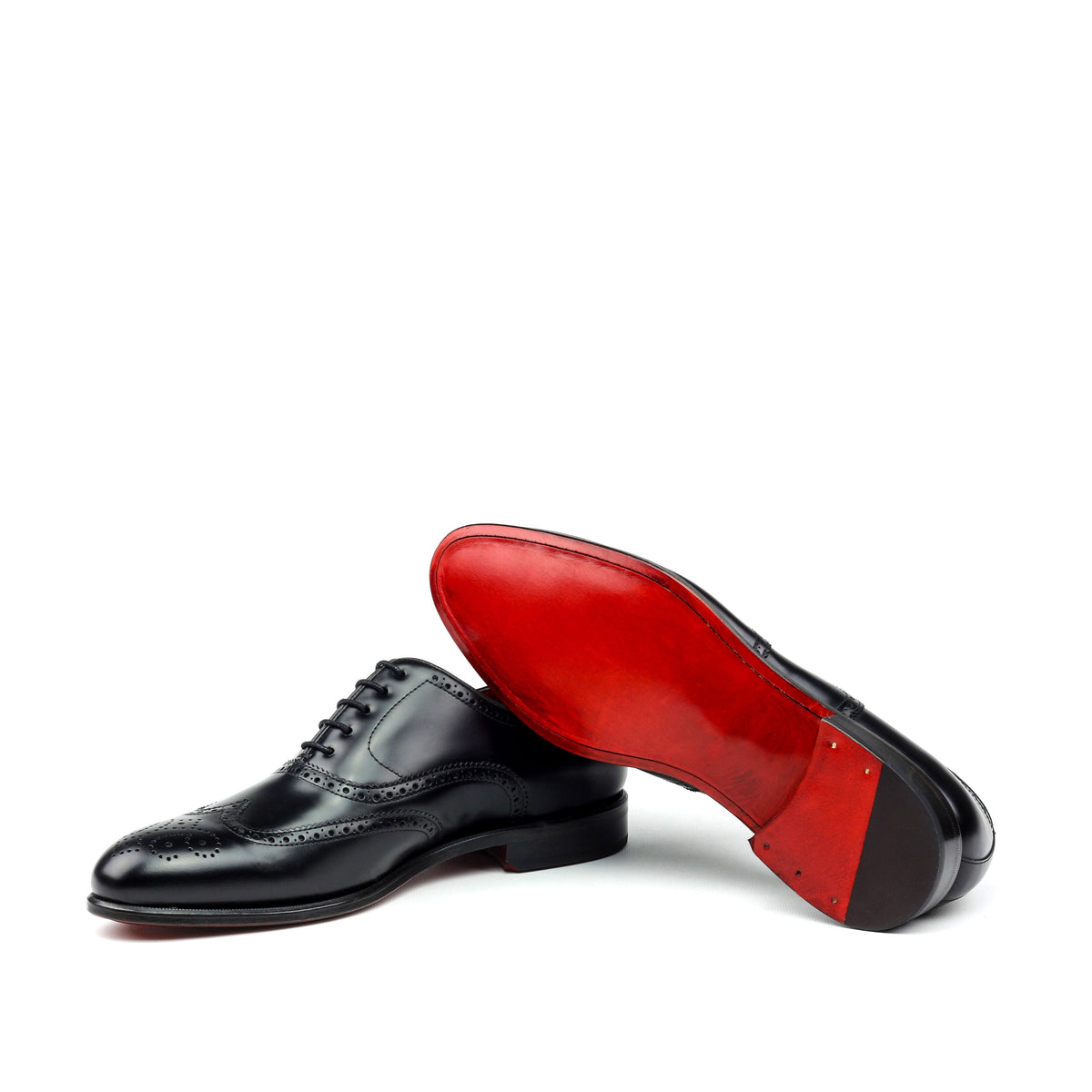 Unique Handcrafted Black Wingtip Oxford w/ Full Brogue by Le Ruux - Ashour Shoes — view 2 of 3