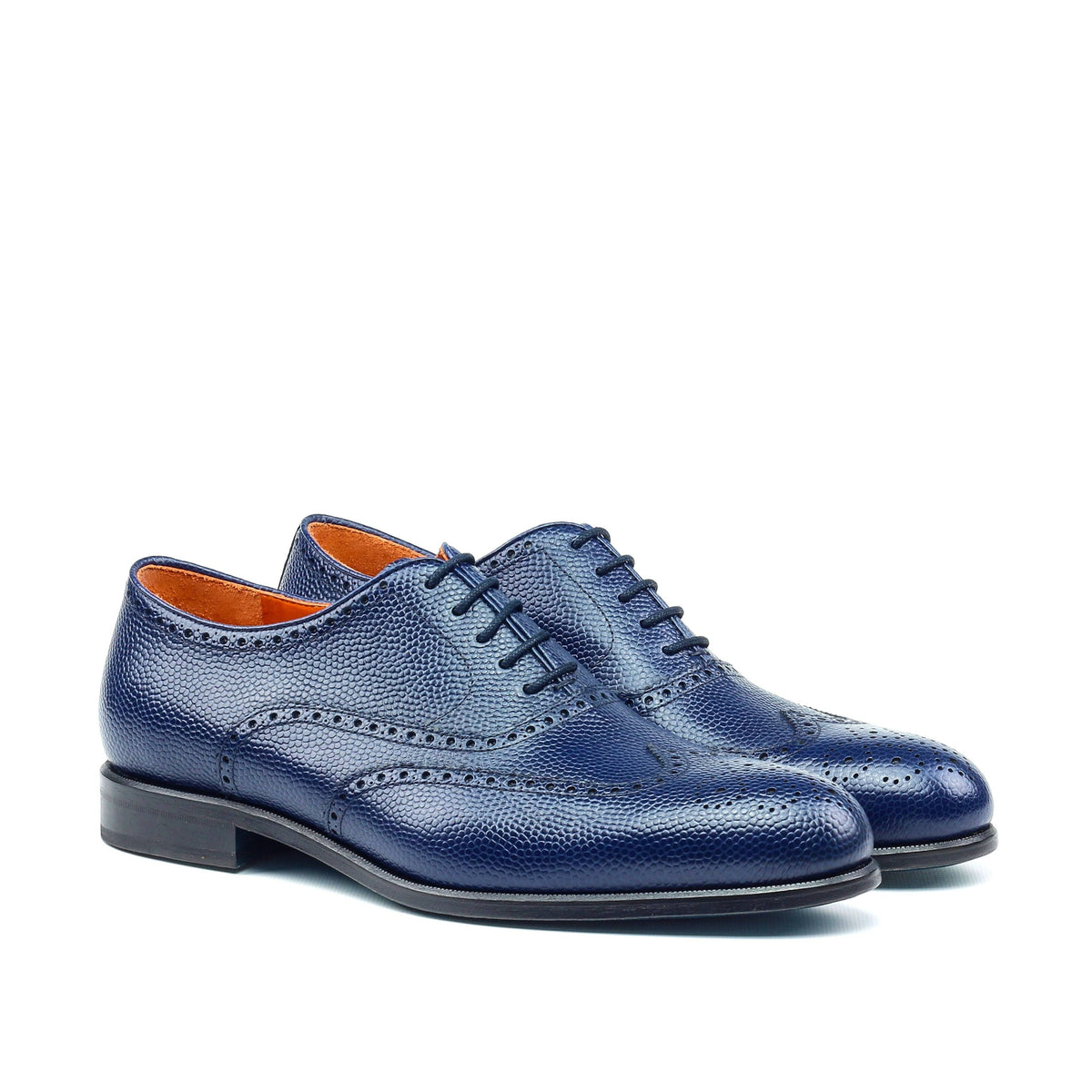 Zurigo - Handcrafted Blue Wingtip brogue Oxford (big sizes) - Ashour Shoes