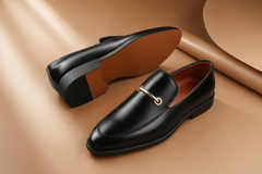 il Lusso Elegance Italian leather loafers for men - studio product shot