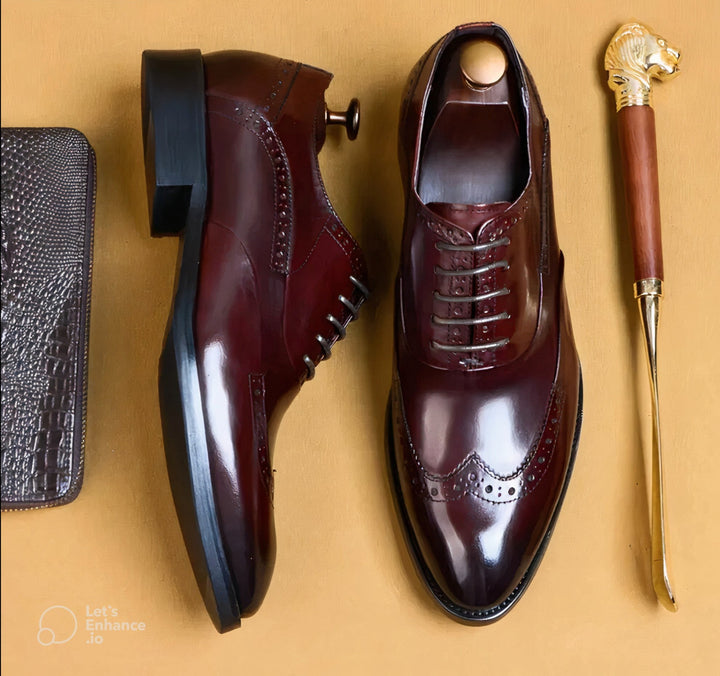 ashour genuine leather oxford dress shoes for burgundy