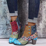 The Ardita - Daring Colorful leather Booties for women - Ashour Shoes