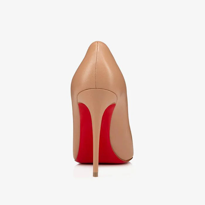 The POX - Leather High Heel Red Bottoms Stiletto Pumps Women's 8-12CM - Ashour Shoes
