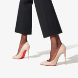 The POX - Leather High Heel Red Bottoms Stiletto Pumps Women's 8-12CM - Ashour Shoes