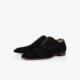 The Rossi 3 - Red Bottom sole Suede Leather Oxford Shoes - Ashour Shoes