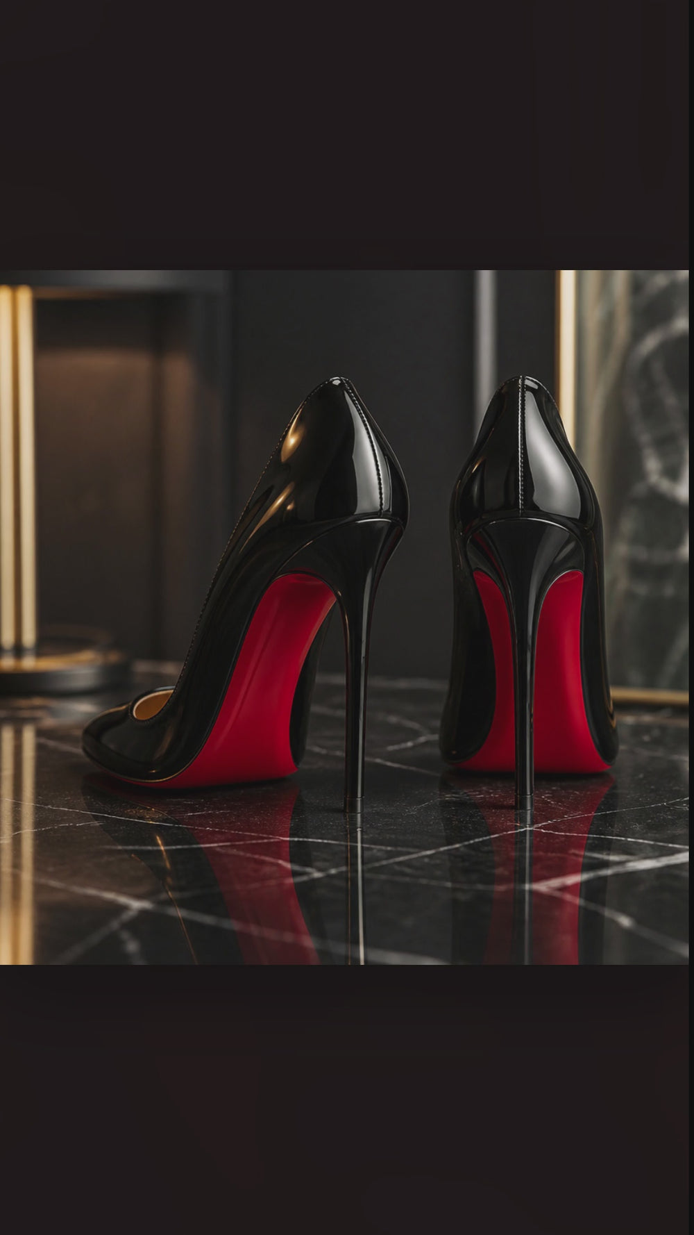 POX red-bottom patent stiletto pumps: product video