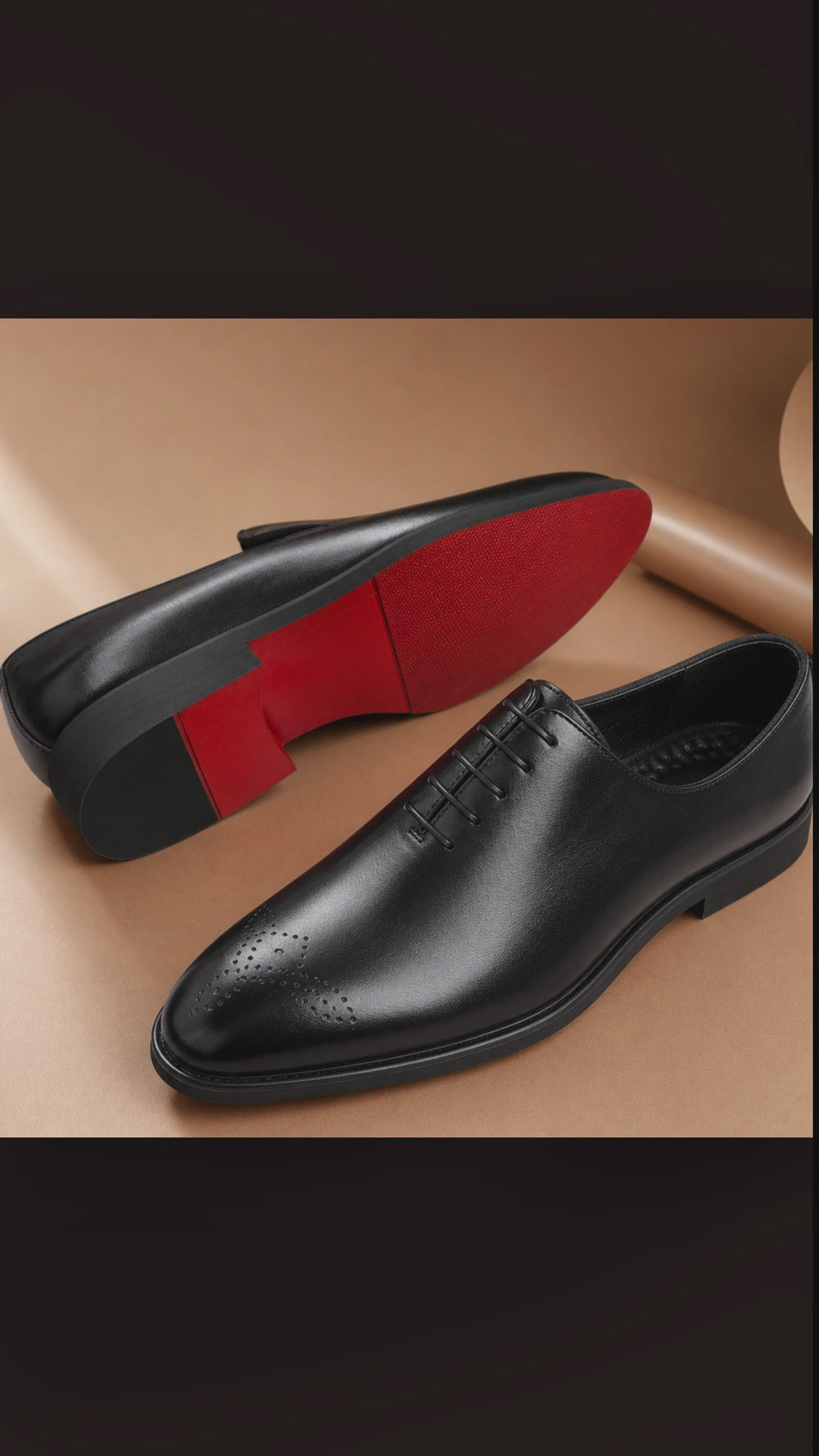 Rosso Nuov red-bottom wholecut brogue oxfords: product video