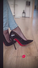 The POX - Leather High Heel Red Bottoms Stiletto Pumps Women's 8-12CM