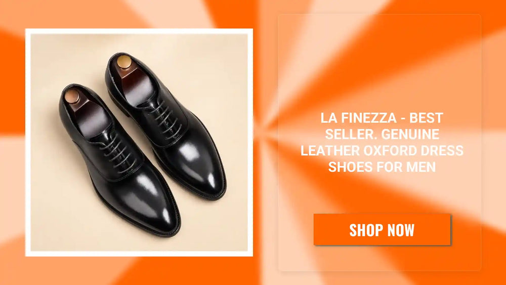 La Finezza - Best seller. Genuine Leather Oxford Dress Shoes for men by@Outfy
