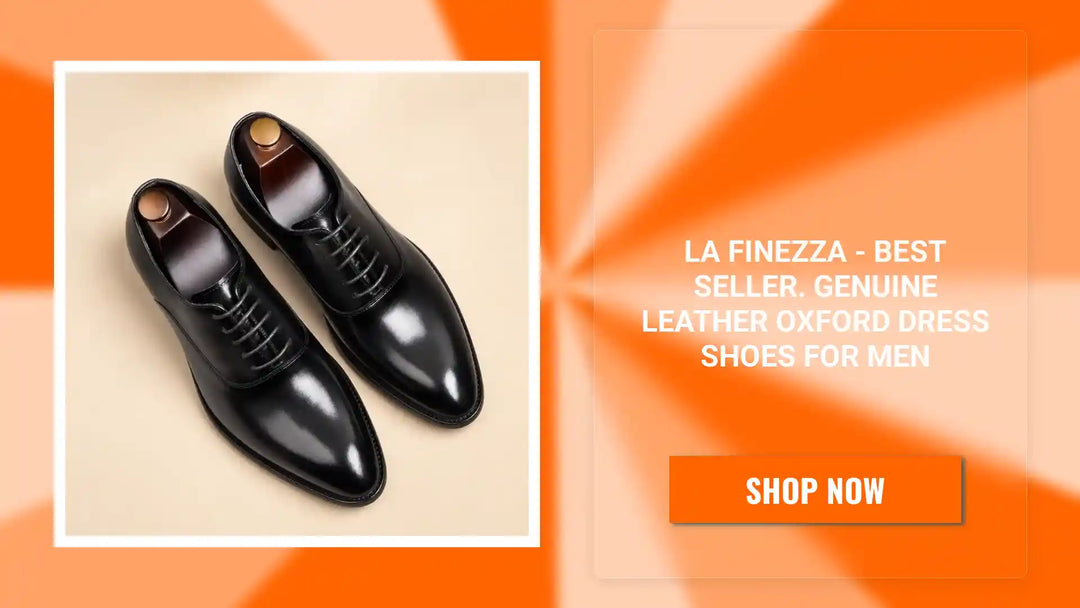 La Finezza - Best seller. Genuine Leather Oxford Dress Shoes for men by@Outfy