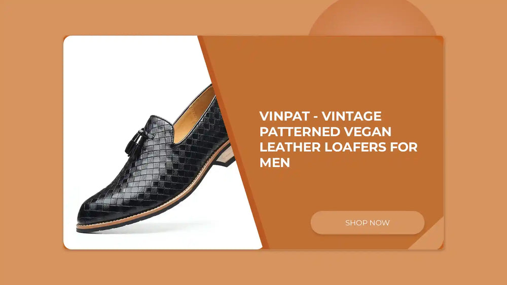 Vinpat - Vintage patterned vegan leather Loafers for Men by@Outfy
