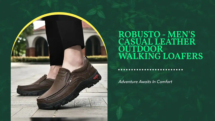 Robusto - Men's Casual Leather Outdoor Walking Loafers by@Outfy