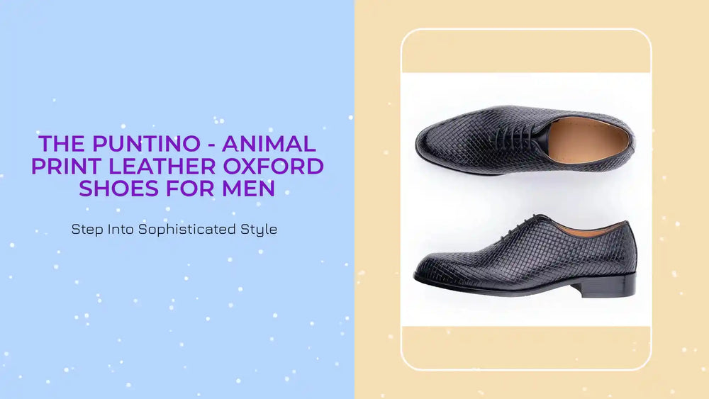 The Puntino - Animal print leather oxford shoes for men by@Outfy