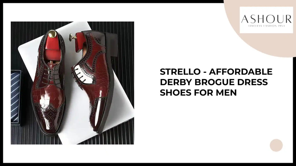 Strello - affordable derby brogue dress shoes for men by@Outfy