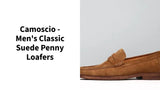 Camoscio - Men's Classic Suede Penny Loafers by@Outfy