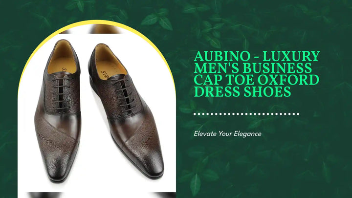 Aubino - Luxury Men's Business Cap Toe Oxford Dress Shoes by@Outfy