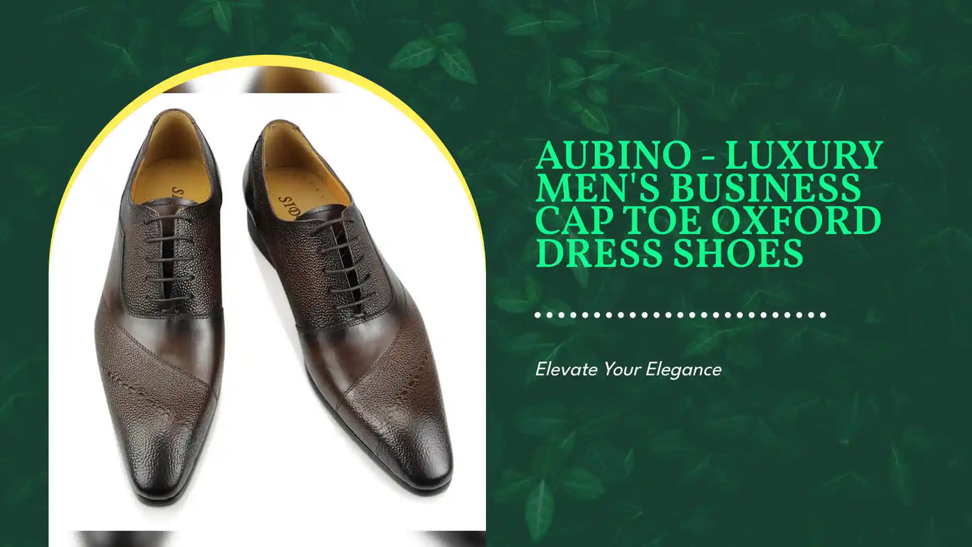 Aubino - Luxury Men's Business Cap Toe Oxford Dress Shoes by@Outfy