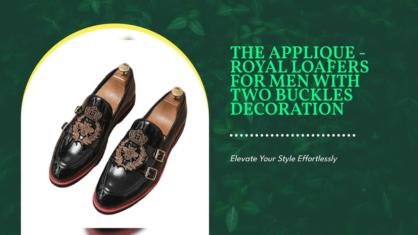 The Applique - Royal Loafers for Men with two buckles decoration by@Outfy