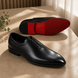 Rosso Nuov red-bottom wholecut oxford dress shoes for men - lifestyle product shot