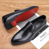 The Rossi - Red Bottom Classic Leather Loafers - Ashour Shoes