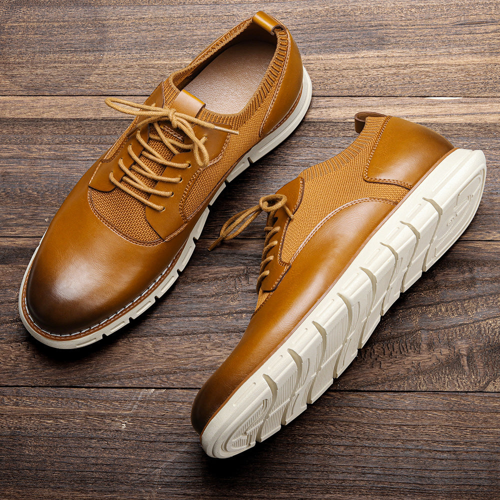 The Tirolese - Ashour's Leather Dress Sneakers For Men (Oxford Inspired)