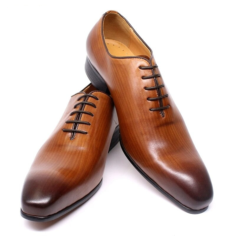 The Ardito - Men's Elegant Leather Oxford Dress Shoes (Whole Cut Oxfords)