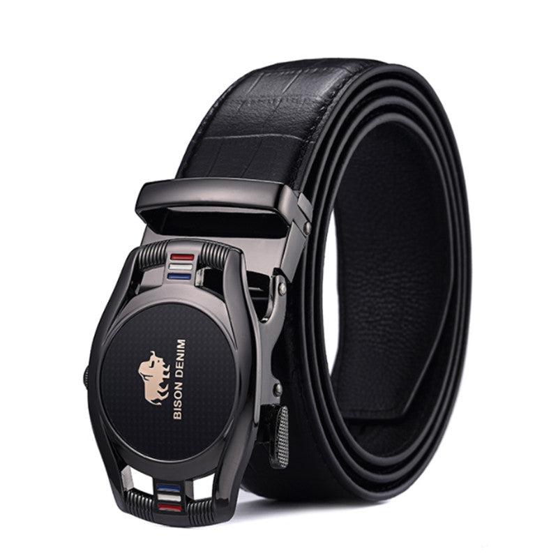 Automatic Buckle - Men's Genuine Leather Belt - Ashour Shoes