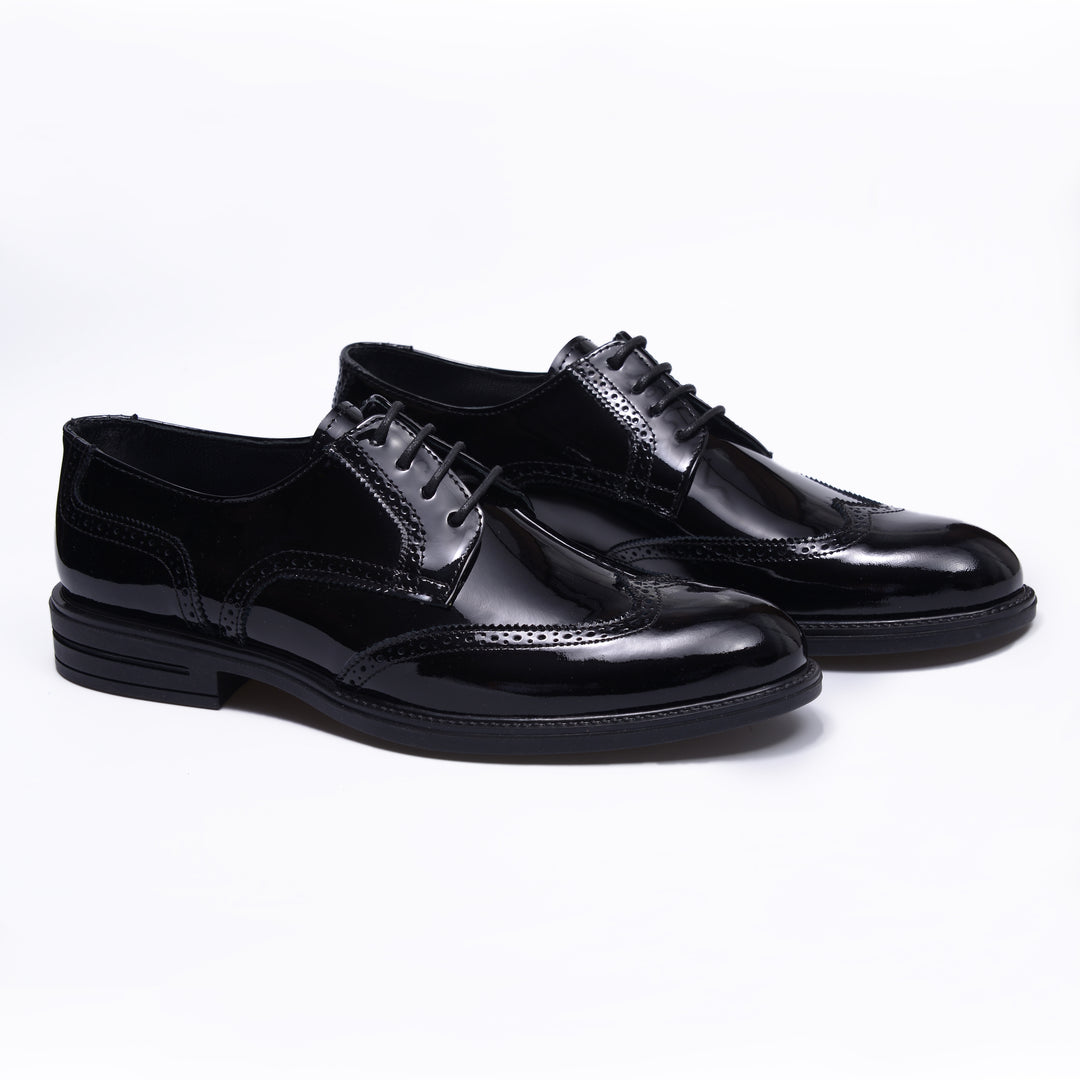 Ashour's Shiny Leather Oxford Shoes For Men (Signature Collection)